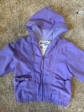 Vintage Winning Moves Youth Windbreaker Jacket - Made in America - Size Youth 8